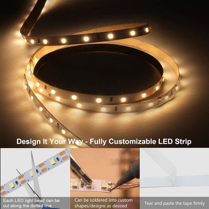 echosari Strip Lights USB 5V, 9.8Ft 180 LED Strip Lights Cuttable 2835 SMD Super Bright with Self-Adhesive DIY for Cabinet Photo Frames Desks Monitor Shelves Decor (Green)