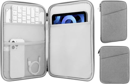 MoKo 9-11 Inch Tablet Sleeve Case, Fits New 11inch iPad Air M4/Pro M5, iPad A16 11", i-Pad 10/9/8/7th/Air 5/4th 10.9"/10.2", Tab S9/S8 11", Protective Bag Carrying Case with Pocket, Dark Gray
