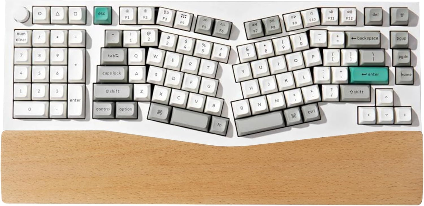 YMDK Wooden Wrist Rest Solid Wood Walnut for Keychron Q13 Pro Mechanical Keyboard