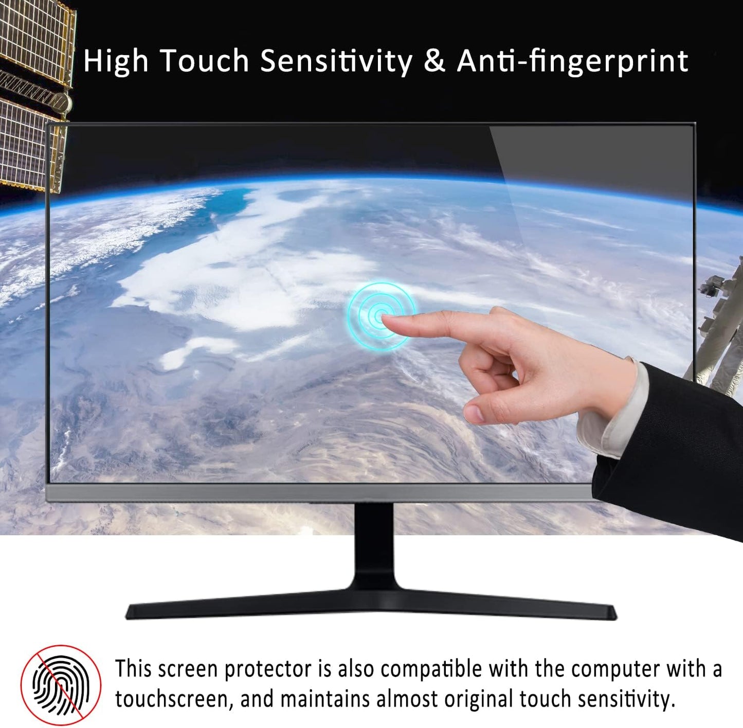 2Pack 22" Anti Glare Matte Monitor Screen Protector for Sceptre/LG/Dell/HP/Acer/ViewSonic/ASUS/Aoc/Samsung Diagonal 22" 16:10 LED PC Screen Gaming Monitor Eye Protection Film (L x W/474 x 296)