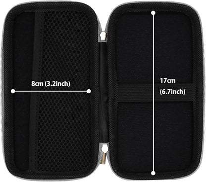 iMangoo Travel Essential Electronics Organizer Pouch Charger Case, Shockproof Dual Zipper Power Bank Cables Tech Accessories Purse, Men & Women Travel Must Have Storage Bag, 6.5x3.2x1 inch Rose Gold
