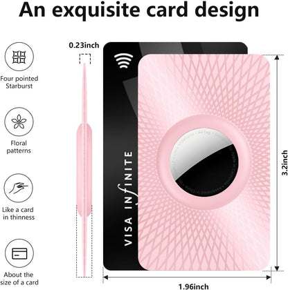 for Airtag Wallet Holder 2 Pack,Ultra Thin Card Holder Compatible with Apple Airtag Case for Purse, Handbag, Backpack Wallet, Clutch Bag
