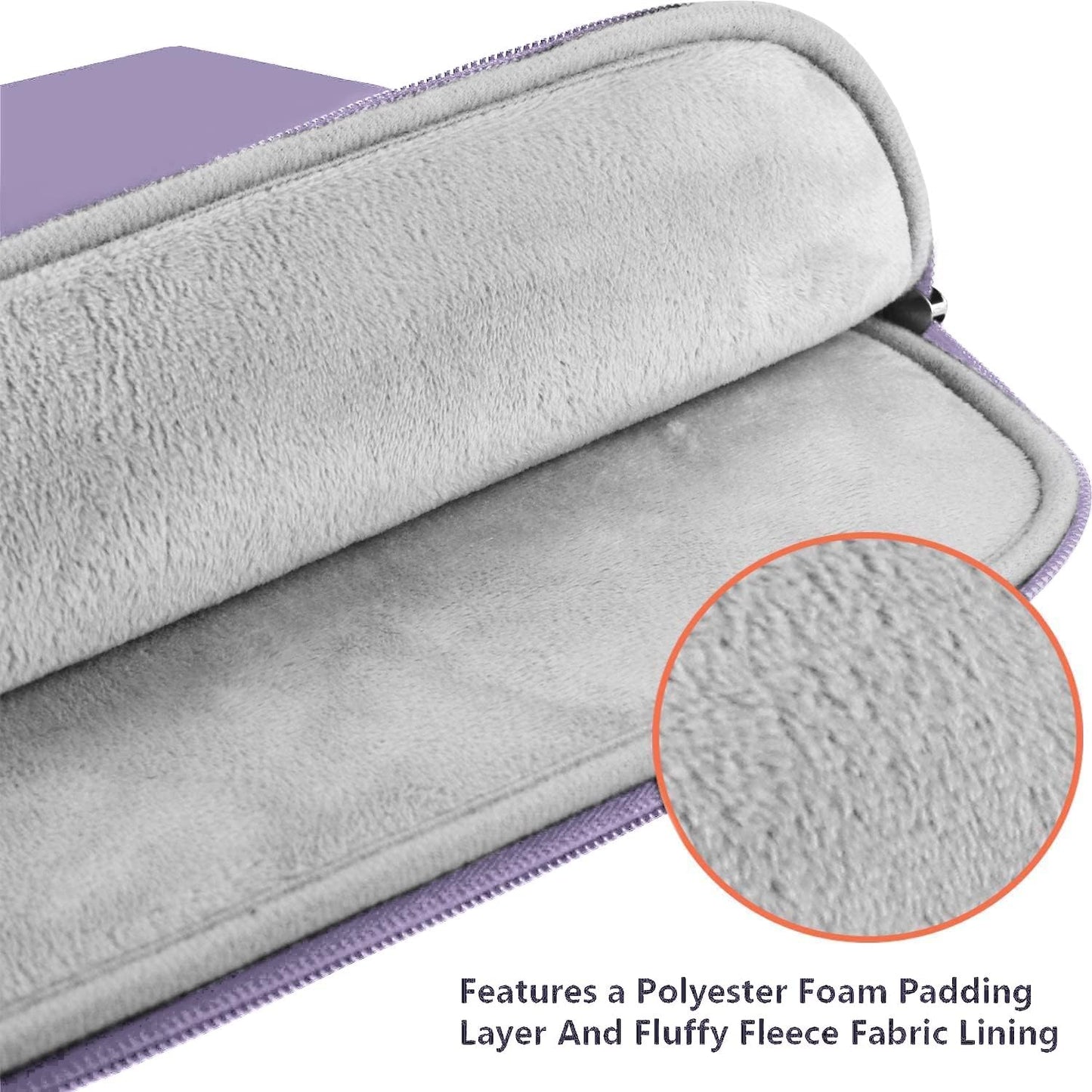 Laptop Case Sleeve 15.6 inch, Shockproof Protective Notebook Case with Accessory Pocket, Briefcase Carrying Laptop Cover for 15.6" HP, ASUS, Dell, Lenovo, Acer, Black
