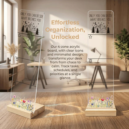Sticky Note Holder Acrylic Monitor Memo Board Desk Organizers and Accessories Desk Decor Post It Note Holder with 200Pcs Sticky Notes Funny Sarcastic Office Positive Desk Sign