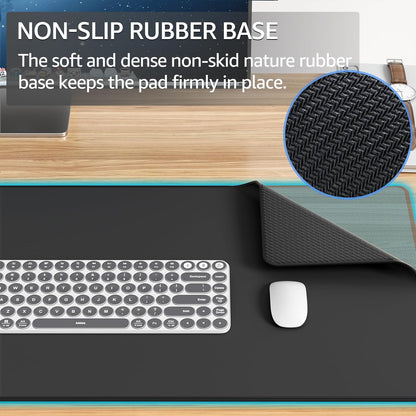 KTRIO Large Gaming Mouse Pad Desk Mat, Superior Micro-Weave Cloth for Precise Mouse Control, Non-Slip Rubber Base, Stitched Edges, Water-Resistant, for Gamer, Office & Home, 31.5" x 11.8" inches