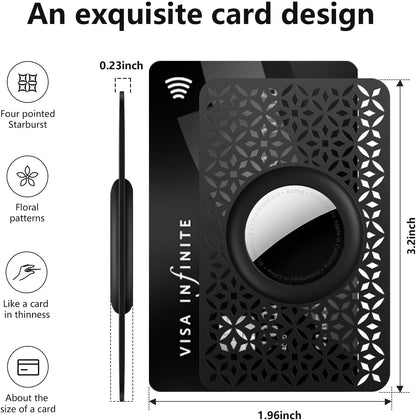 for Airtag Wallet Holder 2 Pack,Ultra Thin Card Holder Compatible with Apple Airtag Case for Purse, Handbag, Backpack Wallet, Clutch Bag