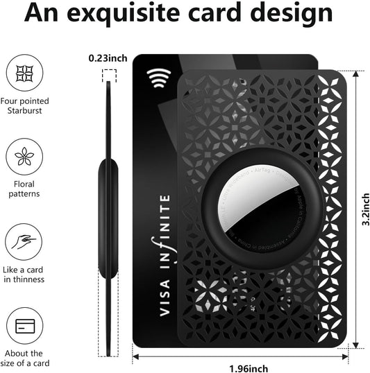for Airtag Wallet Holder 2 Pack,Ultra Thin Card Holder Compatible with Apple Airtag Case for Purse, Handbag, Backpack Wallet, Clutch Bag