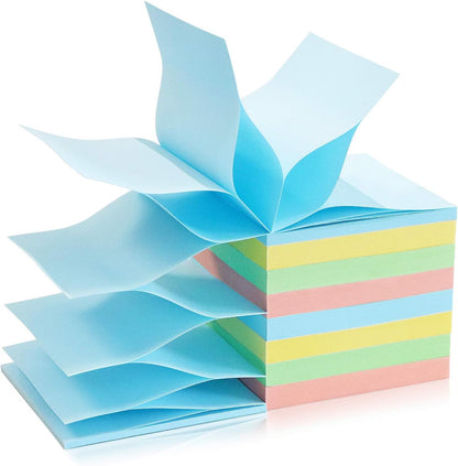 Phthdoty 8 Pads Pop Up Sticky Notes 3x3 Refills Bright Colors Self-Stick Notes Pads Super Adhesive Sticky Notes Great Value Pack