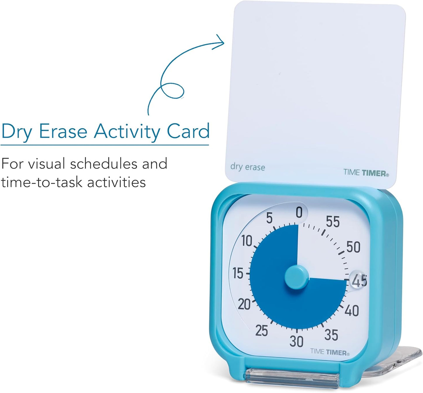 Time Timer 3 inch Visual Timer — 60 Minute Kids Desk Countdown Clock with Dry Erase Activity Card and Desktop App Access — for Kids Classroom, Homeschool Study Tool, Task Reminder, Home and Kitchen