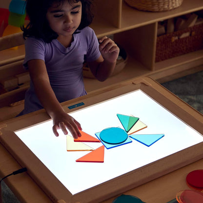 Guidecraft LED Activity Tablet: Light Up Tabletop Lightbox for Preschool | Kids Light Pad for Classroom and Playroom Sensory Learning Play Activities