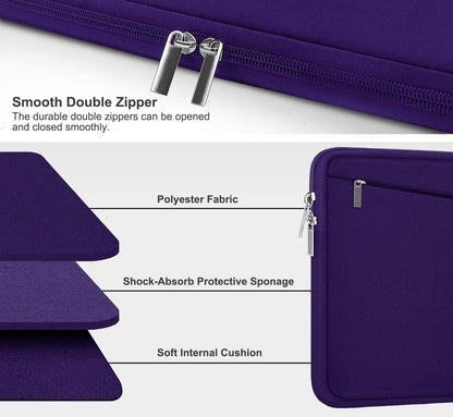Laptop Sleeve 15.6 inch, Durable Computer Carrying Bag Protective Case Briefcase Handbag with Front Pocket, Slim Laptop Cover for 15-16 Inch HP, Dell, Lenovo, Asus, Notebook, Black