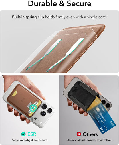 ESR Geo for MagSafe Wallet with Full Find My Functionality, RFID Blocking, 5 Cards Holder for Phone Case, Strong Magnetic Wallet for iPhone 17e/17/16/15/14/13/12 Series, Not for 13/12 Mini, Black