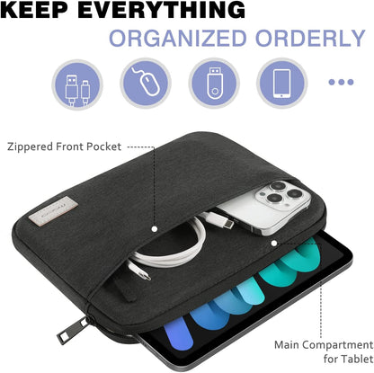 MoKo 9-11 Inch Tablet Sleeve Bag Carrying Case Fits iPad Pro 11 M5/Air M3, iPad A16 2025, i-Pad 10th 10.9, i-Pad 9/8/7th Gen 10.2, iPadAir 5/4th 10.9, Tab S8 11"/Tab A 10.1,Cloudy Pink