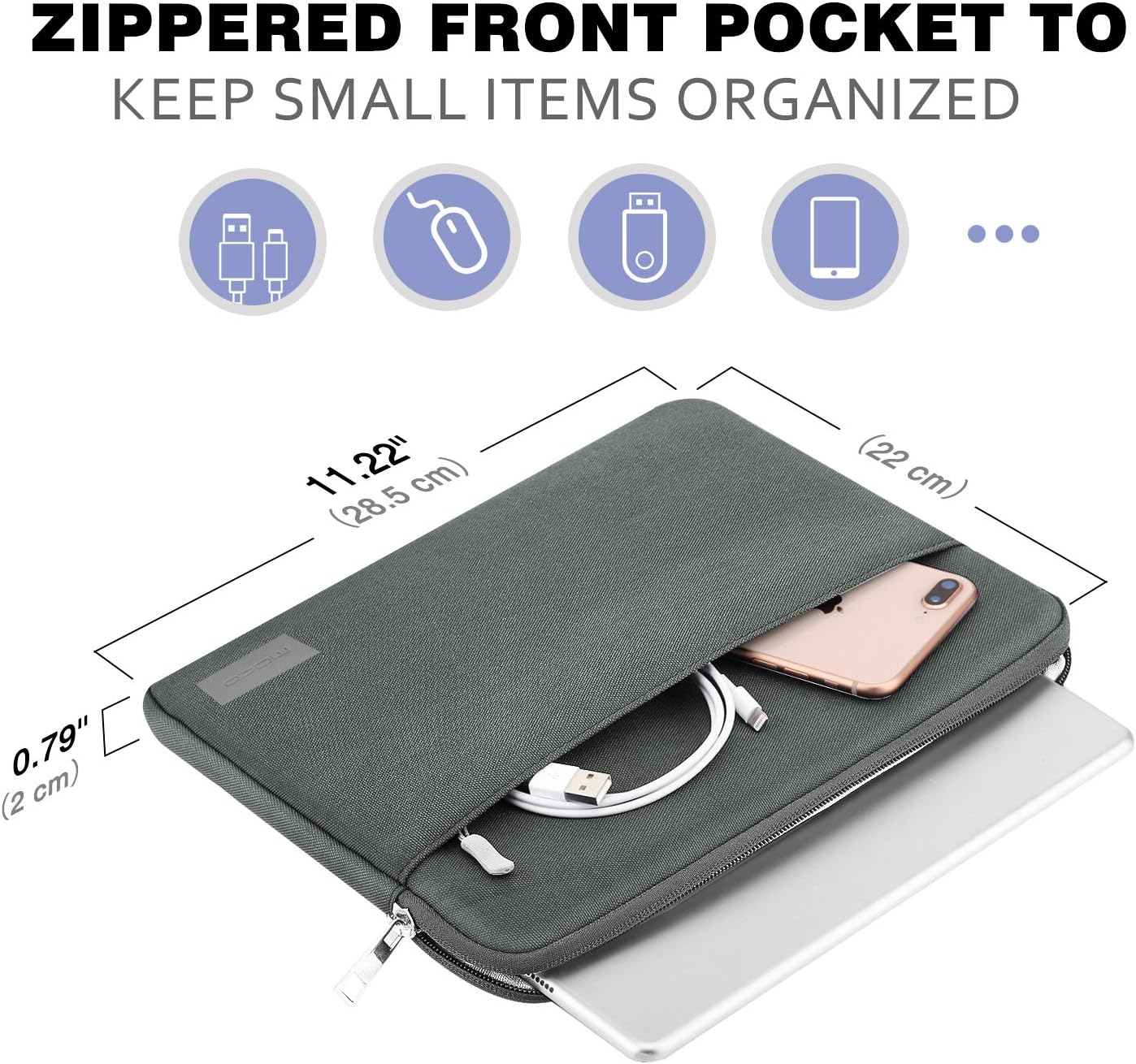MoKo 9-11 Inch Tablet Sleeve Bag Carrying Case Fits iPad Pro 11 M5/Air M3, iPad A16 2025, i-Pad 10th 10.9, i-Pad 9/8/7th Gen 10.2, iPadAir 5/4th 10.9, Tab S8 11"/Tab A 10.1,Cloudy Pink