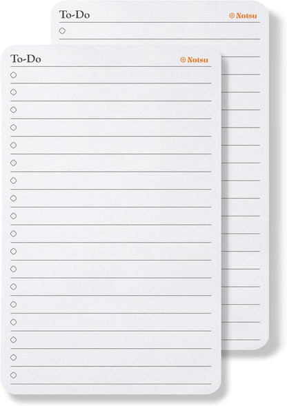 Notsu Dot Grid Desk Notepad 2 Pack | Minimalist Dotted Memo Mouse Pads with Premium Thick Paper, Small 5.5" x 8.5"
