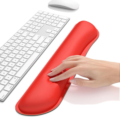 Dapesuom Enlarge Keyboard Wrist Rest, Memory Foam Keyboard Wrist Cushion for Computer Desk Mats Support, Pain Relief Ergonomic Mouse Pad Rests with Non-Slip Base for Gaming, Laptop, Radiant Orchid