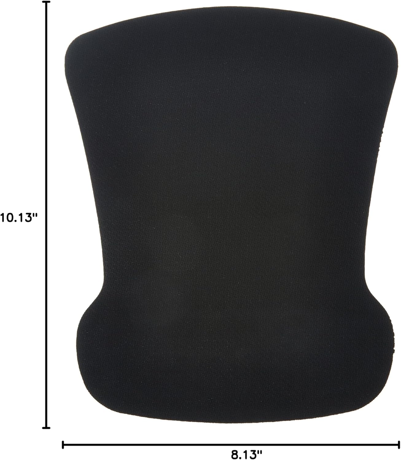 Amazon Basics Irregular Ergonomic Gel Computer Mouse Pad with Wrist Support, Non-Slip, 10.1L x 8.1W inches, Black