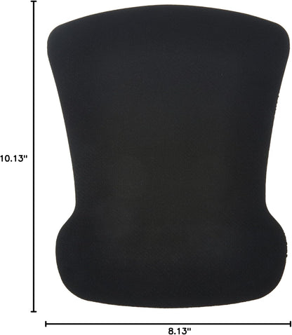 Amazon Basics Irregular Ergonomic Gel Computer Mouse Pad with Wrist Support, Non-Slip, 10.1L x 8.1W inches, Black