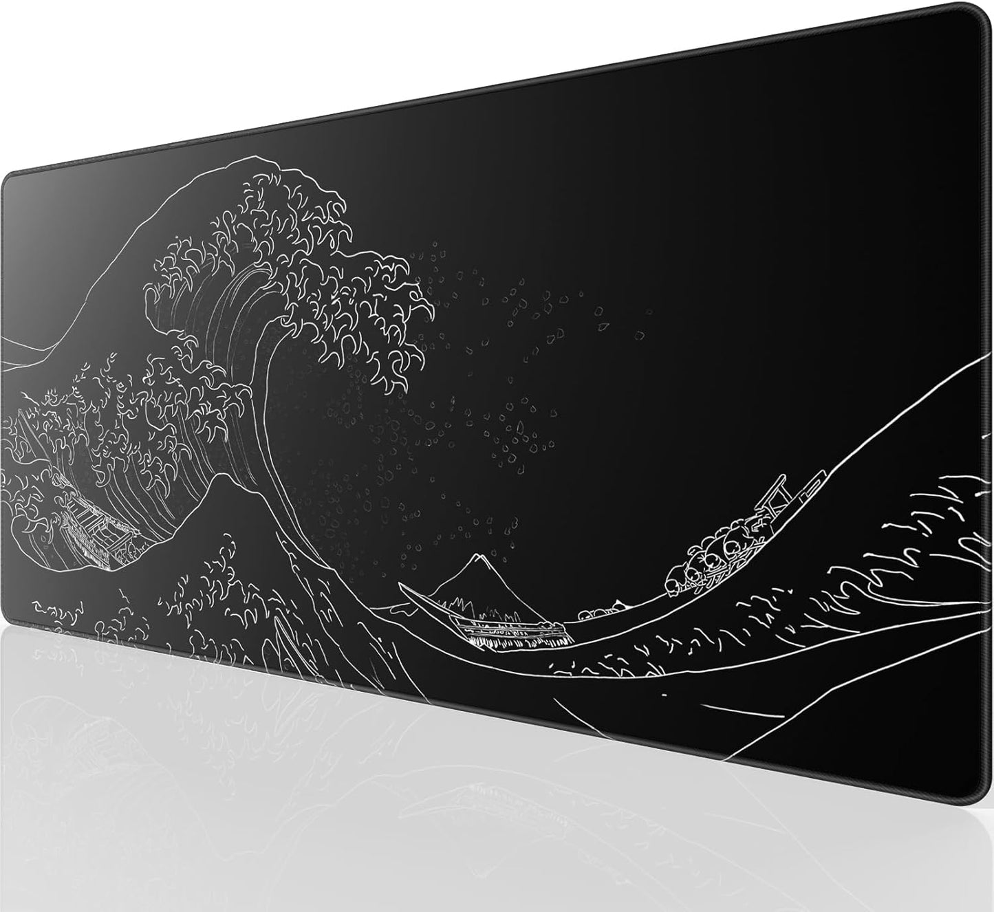 KTRIO Large Gaming Mouse Pad Desk Mat, Superior Micro-Weave Cloth for Precise Mouse Control, Non-Slip Rubber Base, Stitched Edges, Water-Resistant, for Gamer, Office & Home, 31.5" x 11.8" inches
