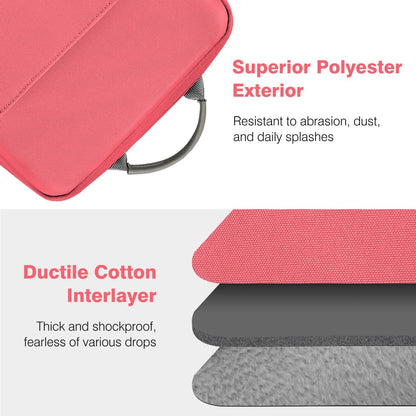 Dadanism 9-11 Inch Tablet Sleeve Bag Carrying Case with Shoulder Strap for iPad (A16) 11", iPad 10th Gen 10.9", iPad Air M4/Pro M5 11", iPad 9/8/7th 10.2", Galaxy Tab A11+ Plus 11", Cloudy Pink
