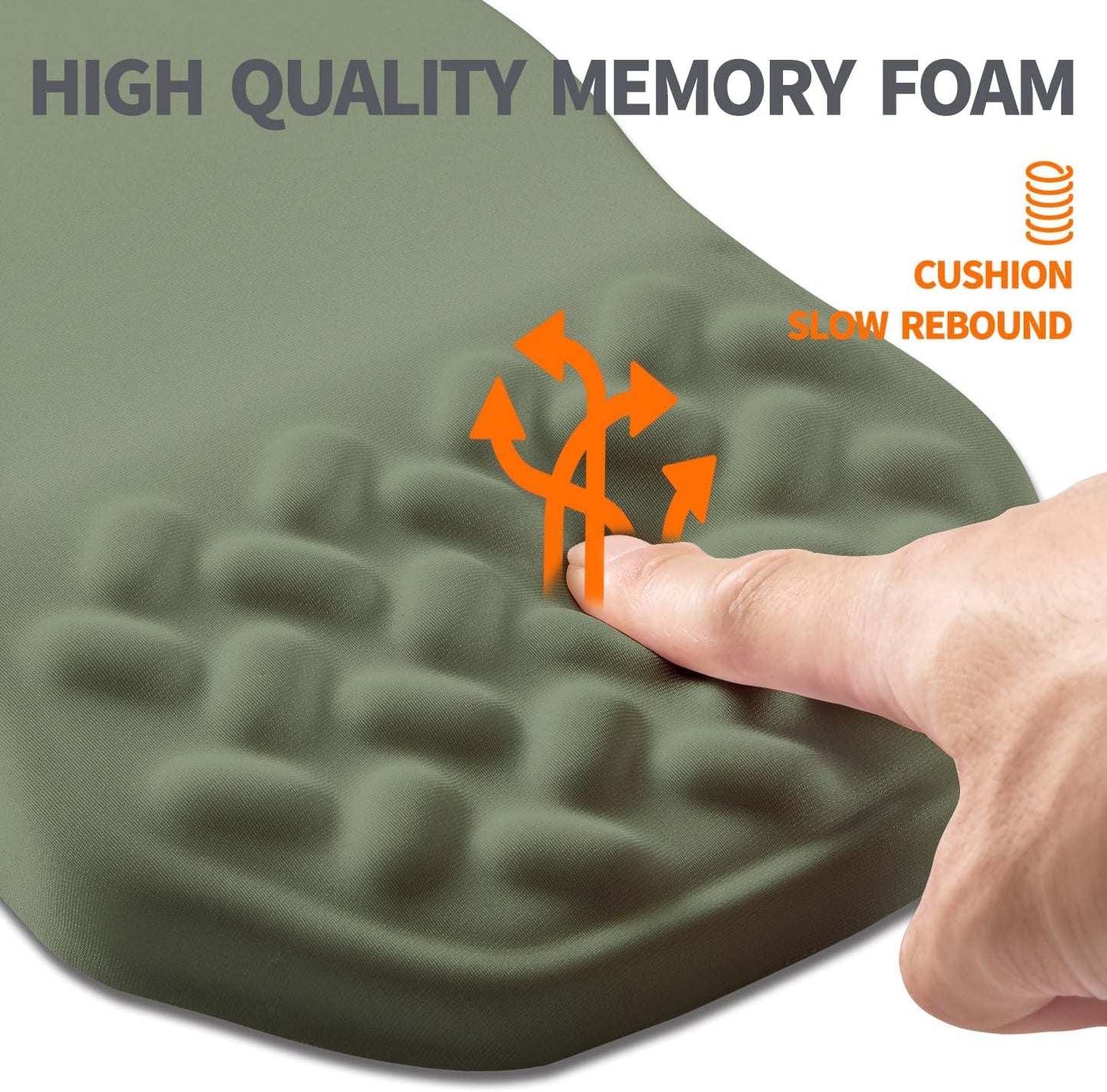 Ergonomic Slope Mouse Pad Wrist Support, Wrist Rest Mousepad for Carpal Tunnel Pain Relief with Massage Bulge and Slow Rebound Memory Foam (12x8 inch, Black)