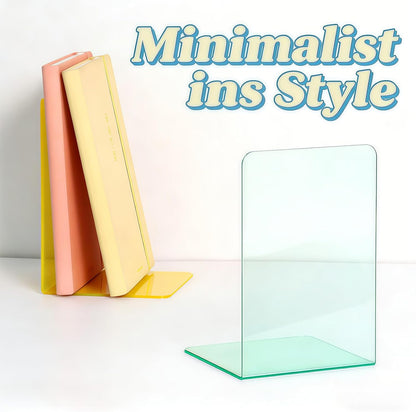 Book Stand for Display, Clear Bookends for Bookshelves, Decorative Book Holder for Music Sheets and Magazines
