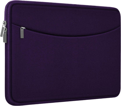Laptop Sleeve Case 14 inch, Shockproof Protective Laptop Cover Briefcase Carrying Computer Bag with Accessory Pocket Portable Computer Sleeve for 14" MacBook, HP, Dell, Lenovo, Acer, Black