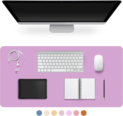 Leather Desk Pad Protector,Non-Slip Desk Pad,on-Slip PU Leather Large Mouse Pad,Easy Clean Desk Protecor Mat,Writing Pad for Office Work/Home/Decor(Black, 23.6" x 13.7")