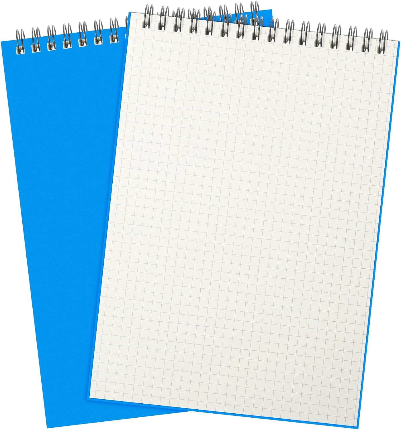 Engrowtic 6 Pack Graph Paper Spiral Notepad A5 Top Wirebound Notepad Grid Notebook Steno Pad Memo Notebook Grid Paper 140 Pages for Writing Sketching Drawing Office Supply (Black)