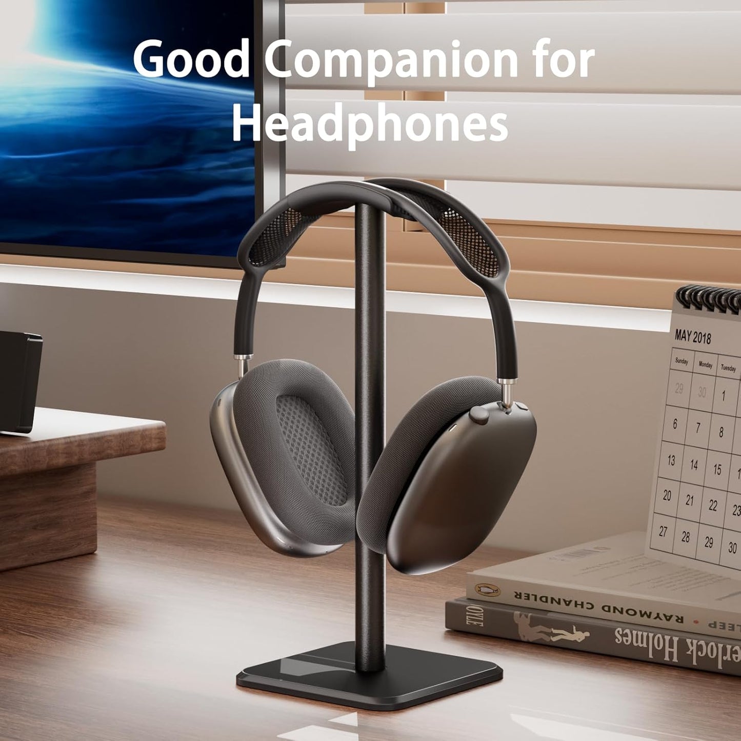 Headphone Stand - Headset Stand with Aluminum Hanger, Headphone Holder for AirPods Max, Sony, Bose, Beats and More (Pink)