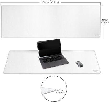 Cacoy 36" x 20" Leather Desk Mat for Home Office, Extra Large PU Leather Desk Pad Blotters, Waterproof Computer Keyboard Mat, Extended Gaming Mouse Pad, Desk Protector for Desktop and PC Laptop, Black
