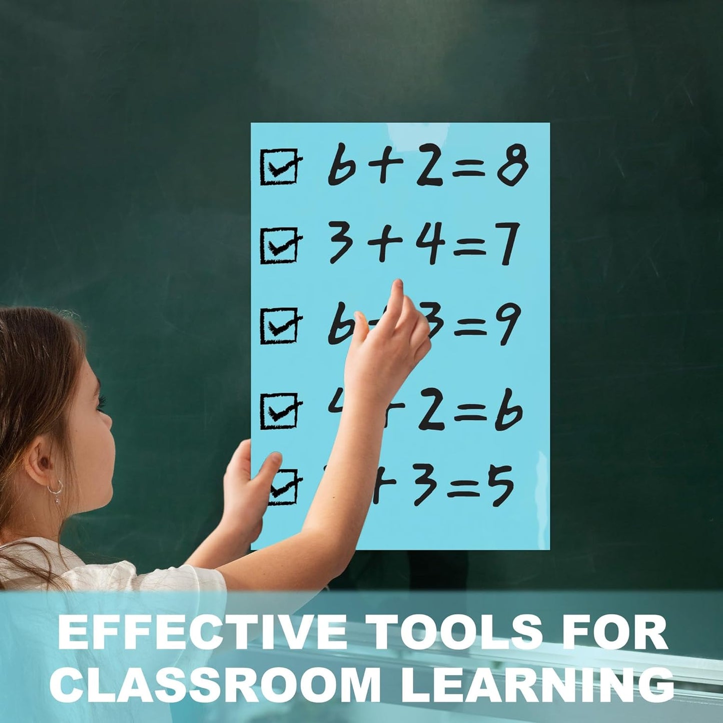Dry Erase Board Sticker- Whiteboard Stickers-8.27''x11.69'' Removable Dry Erase Sheets- Fridge Dry Erase Paper for Wall/Desk/Refrigerator/Door/Locker/Home/Office/Classroom (White-2Pcs)