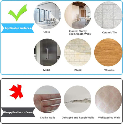 Self-Adhesive Dry Erase Whiteboard Sticker, 31.50" x 15.75" Magnetic Receptive White Board Wall Film, No Ghosting, Easy Write & Clean | Peel & Stick for Office, Home & Classroom,Incl. Accessories