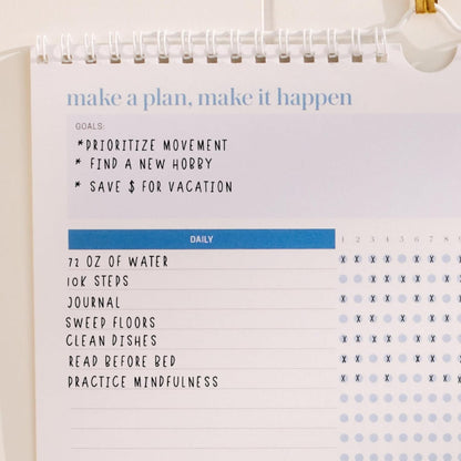 INSPIRED BY ERIN CONDREN Habit Tracker Wall Calendar, 8.5 x 11 Inch Monthly Hanging Habit Tracker with Motivational Layouts, 12 Month Goal Setting Calendar for Daily Habit Tracking and Organization