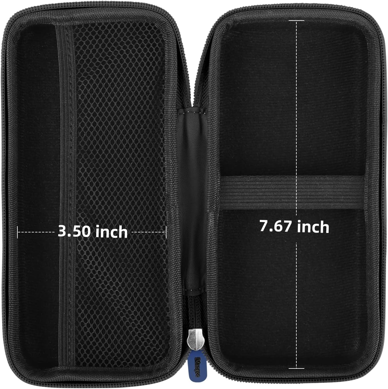 iMangoo Travel Essential Electronics Organizer Pouch Charger Case, Shockproof Dual Zipper Power Bank Cables Tech Accessories Purse, Men & Women Travel Must Have Storage Bag, 6.5x3.2x1 inch Rose Gold