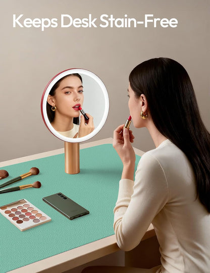 YSAGi Leather Desk Protector, Office Mat, Large Mouse Mat, Non-Slip PU Leather Blotter, Laptop Desk Mat, Waterproof Writing Pad for Office and Home (Black, 31.5" x 15.8") - Colors B