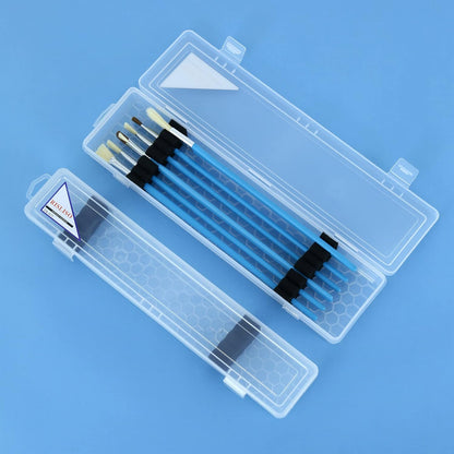 13 Inch Long Paint Brush Container with Foam Insert & Lid for Artist Paintbrush,Portable Miniature Hard Plastic Travel Watercolor Brush Case Without Brushes