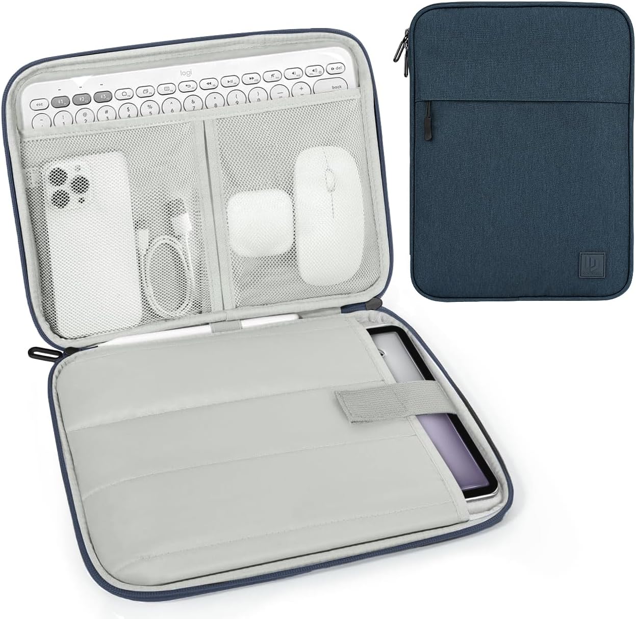 Dadanism 9-11 Inch Tablet Sleeve Padded Carrying Case for iPad (A16) 11th Gen 11", iPad 10th Gen 10.9", iPad Air M4/Pro M5 11", iPad Air 5/4, iPad 9/8/7th Gen, Galaxy Tab A11+ Plus 11", Blue