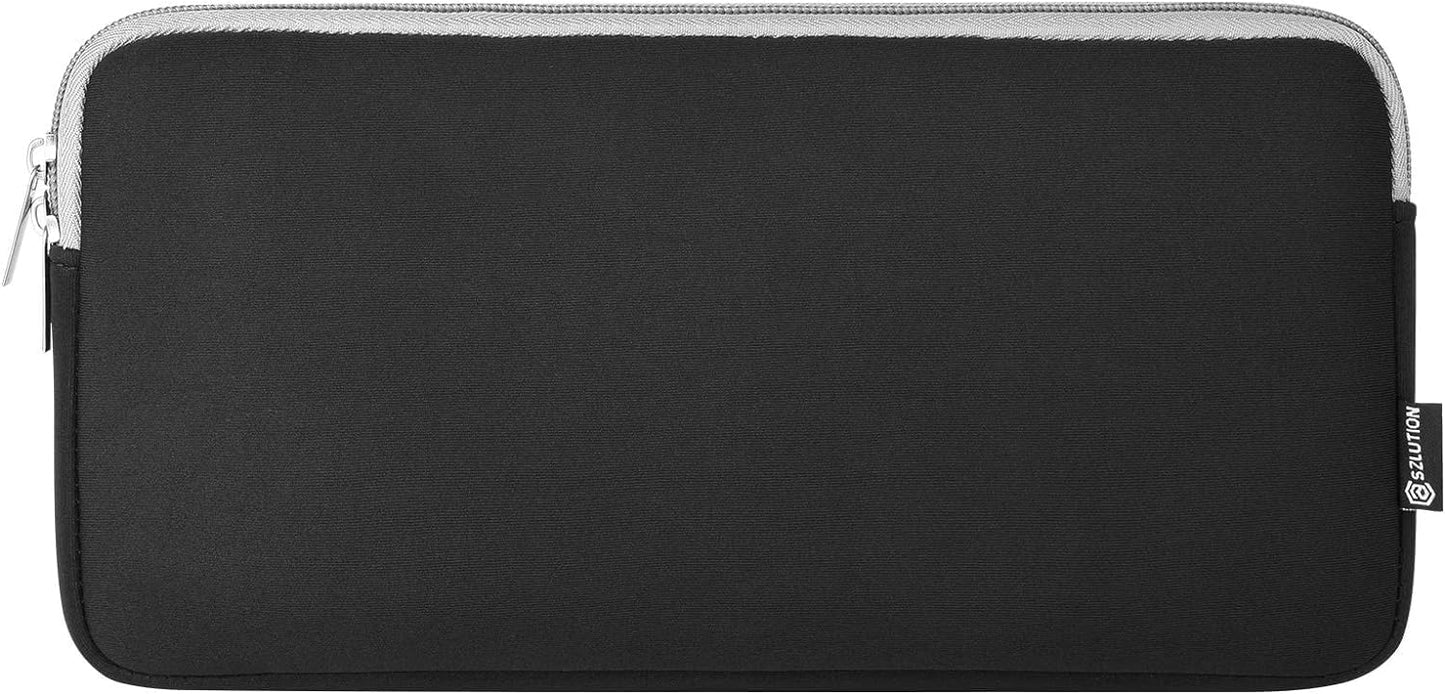 Neoprene Keyboard Sleeve Case for Apple MC184LL/B Wireless Bluetooth Keyboard, Protective Keyboard Case with Zipper for Small Wireless Keyboard, Black