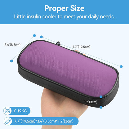 Gelozid Insulin Pen Cooler Travel Case Diabetic Medication Insulated Cool Organizer with 2 Reusable Ice Packs for Insulin Pen and Other Diabetic Supplies, for the Daily Life and Trip(Black)