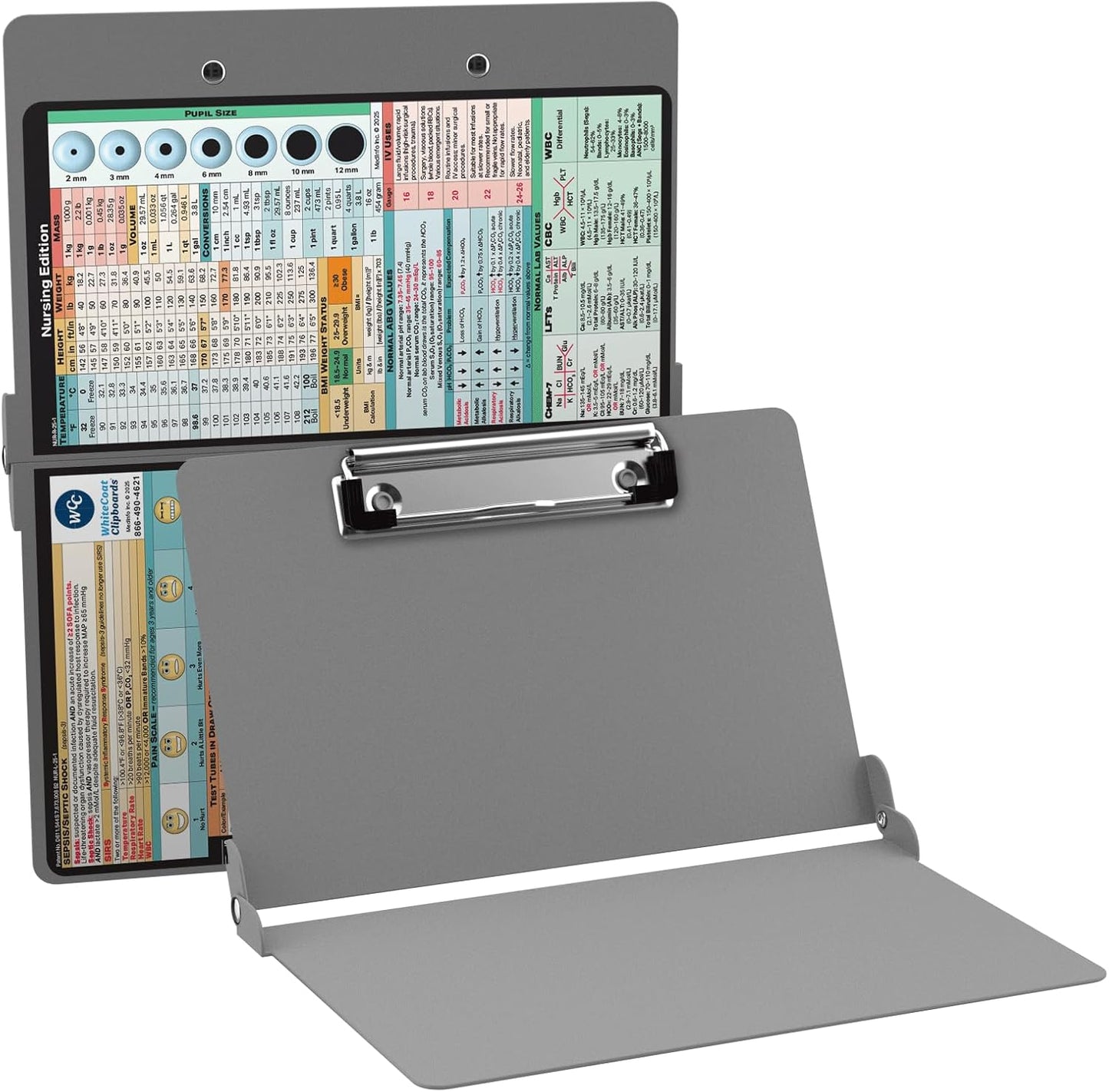 Foldable Clipboard by WhiteCoat Clipboard- Lilac - Nursing Edition Aluminum