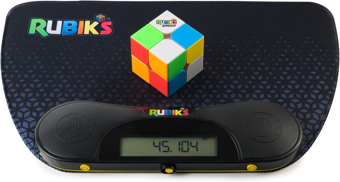 Rubik’s Cube, Timer Stand, Clear Display Device for WCA Speedcubers, Track Your Time to Solve Brain Teaser Puzzle for Adults, Problem-Solving Brain Teaser Fidget Toy for Kids, Ages 8 & Up