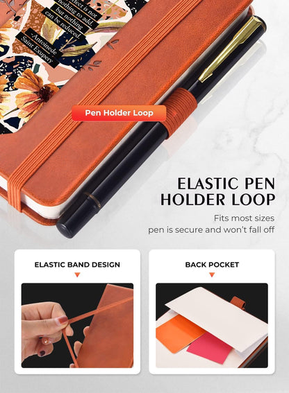 AISBUGUR Pocket Notebook, Small Notebook, 2-Pack Total 320 Pages,3.7" x 5.7" Pocket Notebook (2 Pack, Black1)