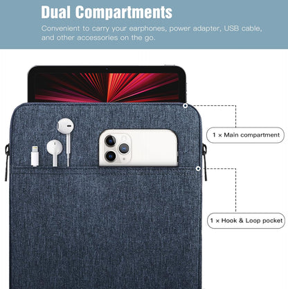 TiMOVO 9-11" Tablet Sleeve Bag for iPad 11-inch A16 2025, iPad 10.9"/10.2"| Air 11 Inch/5th/4th Gen. 10.9", Galaxy Tab A9+/A11Plus 11", Protective Bag Fit Smart Keyboard, Dusty Blue