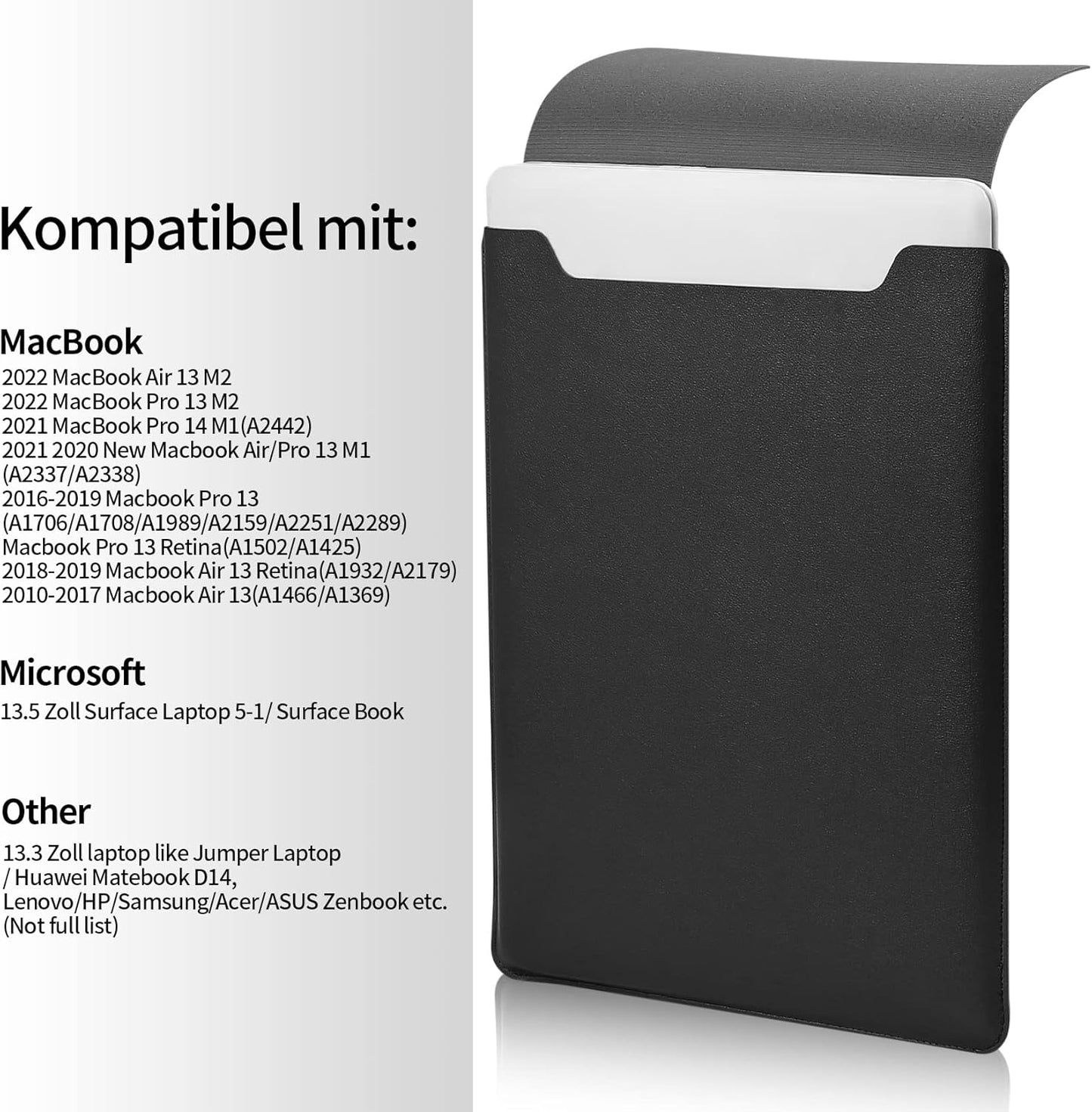 13.3-14" Laptop Sleeve, Blue, Compatible with Laptops 13.3"-14", Protects from Scratches, Water Damage, Multi-Functional Mouse Pad