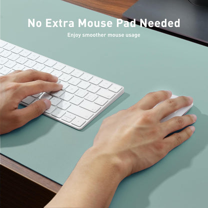 Aothia Non-Slip PU Leather Waterproof Laptop Desk Pad Protector, Blotter Mat, Writing and Mouse Pad for Office & Home, Beige, 23.6" x 13.7" - Colors A