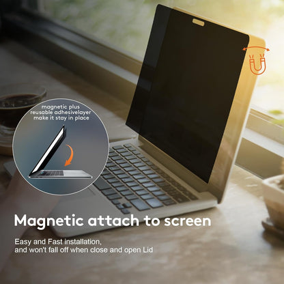Nano-Suction Laptop Privacy Screen 14 Inch 16:10, Removable Screen Privacy Shield for Laptop, Anti Glare, Anti Bule Light, Screen Protector for Lenovo HP Dell Acer Asus Thinkpad