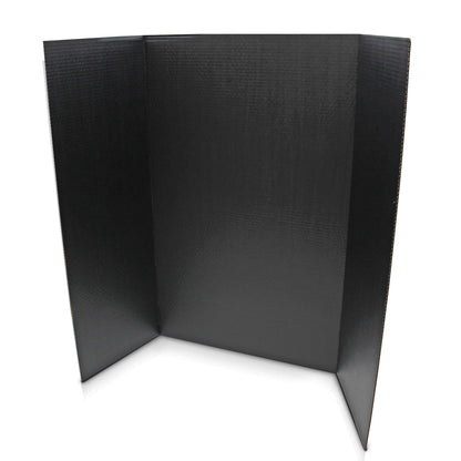 Flipside Products 36” x 48” Project Boards for Presentations, Science Fair, School Projects, Event Displays and Trifold Picture Board, Proudly Made in USA - Black - 4 Pack