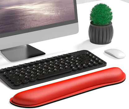 Dapesuom Enlarge Keyboard Wrist Rest, Memory Foam Keyboard Wrist Cushion for Computer Desk Mats Support, Pain Relief Ergonomic Mouse Pad Rests with Non-Slip Base for Gaming, Laptop, Radiant Orchid