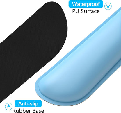 Dapesuom Mouse Wrist Rest, Ergonomic Memory Foam Mouse Wrist for Computer Desk Mats Support, PU Leather Hand Rest Pad Cushion for Gaming, Laptop, Men, Women, Pain Relief & Easy Typing, Black